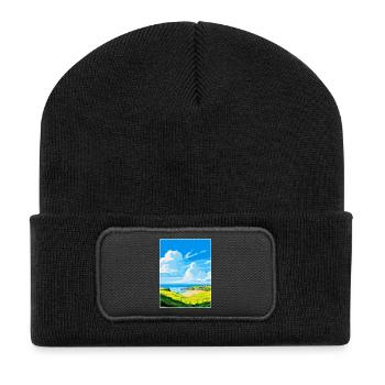 Crantock, Cornwall, England, Vereinigtes Königreich, Reiseposter, WPA - Recycelte Patch Beanie - Schwarz - Vorne