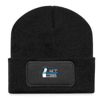 Zupackender Bauleiter Baustelle - Recycelte Patch Beanie - Schwarz - Vorne
