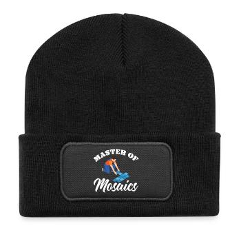 Fliesenleger Fliesensetzer Beruf Fugenleger Fliese - Recycelte Patch Beanie - Schwarz - Vorne