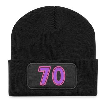 70. 70 YEARS. 70TH ANNIVERSARY. 70TH ANNIVERSARY. - Recycled Patch Beanie - black - Front