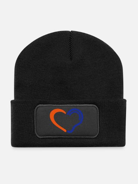Löschen. Hörgeschädigtes, Gehörlose, eingeschränktes Hörvermögen. - Recycelte Patch Beanie - Schwarz