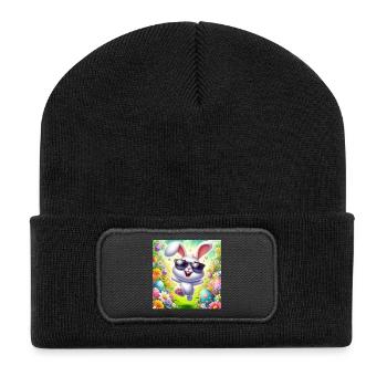 Happy Easter Bunny - Recycled Patch Beanie - black - Front