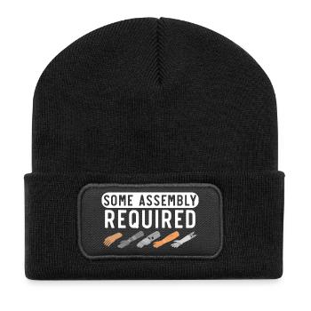 Einige Montage erforderlich Disability Funny Amput - Recycelte Patch Beanie - Schwarz - Vorne