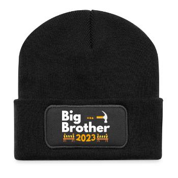 Großer Bruder 2023 Big Bro 23 - Recycelte Patch Beanie - Schwarz - Vorne