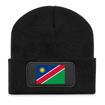 Namibia - Recycelte Patch Beanie - Schwarz - Vorne