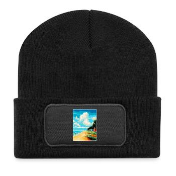 Norfolk Coast Vintage Travel Poster Souvenir WPA - Recycled Patch Beanie - black - Front