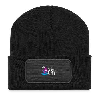 Schluchzende Zwiebel Hobbykoch - Recycelte Patch Beanie - Schwarz - Vorne