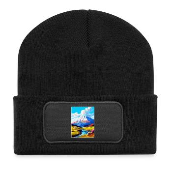Ben Nevis Scotland Uk Vintage Travel Poster WPA - Recycled Patch Beanie - black - Front