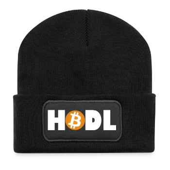 Bitcoin HODL Mode: Enabled - Recycled Patch Beanie - black - Front