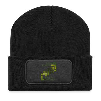 Engineer Ingenieur - Recycelte Patch Beanie - Schwarz - Vorne