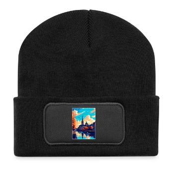 Bonn Germany Vintage Travel Poster WPA Souvenir - Recycled Patch Beanie - black - Front
