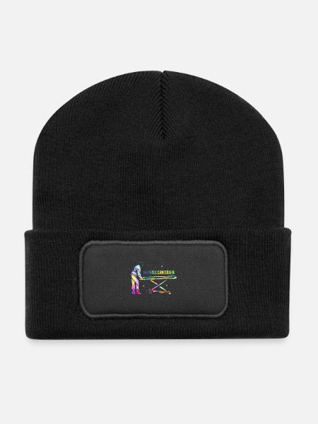 Beherzter Notfallsanitäter Blaulicht - Recycelte Patch Beanie - Schwarz