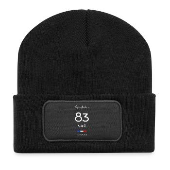 Das Leben ist besser in 83 VAR-Abteilung Provence Flagge - Recycelte Patch Beanie - Schwarz - Vorne