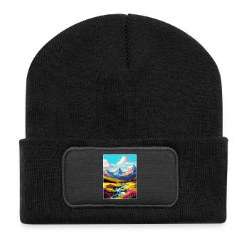 Ben Nevis Scotland Uk Vintage Travel Poster WPA - Recycled Patch Beanie - black - Front