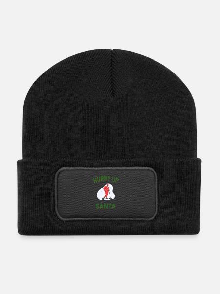 Hurry up Santa Christmas xmas - Recycelte Patch Beanie - Schwarz