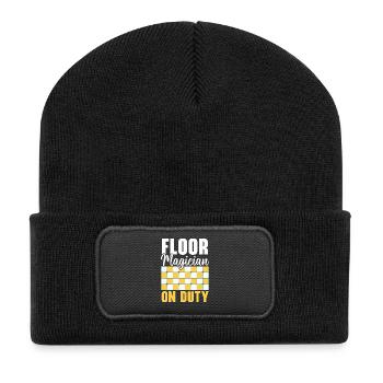 Fliesenleger Fliesensetzer Beruf Fugenleger Fliese - Recycelte Patch Beanie - Schwarz - Vorne