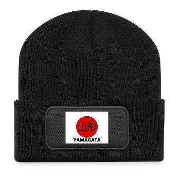 Yamagata Japon à Kanji - Beanie recyclé à patch - noir - Devant