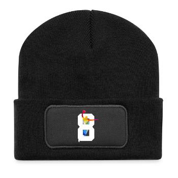 NUMBER 8 BASKETBALL 8TH BIRTHDAY - Recycled Patch Beanie - black - Front