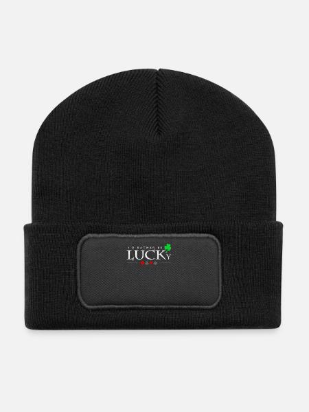 poker - Beanie recyclé à patch - noir