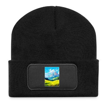 Dolomites Italy Vintage Travel Poster Souvenir WPA - Recycled Patch Beanie - black - Front