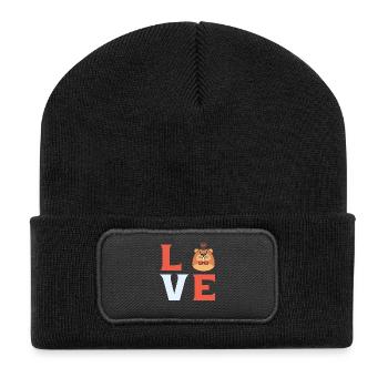 Wildlife Animal Digger Mole Lover Maulwurfsflüster - Recycelte Patch Beanie - Schwarz - Vorne