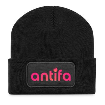 Antifa - It's a match! - Recycelte Patch Beanie - Schwarz - Vorne
