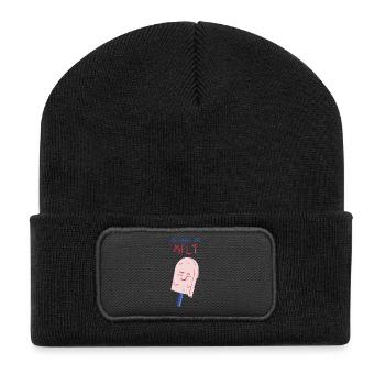 you make me melt icecream - Recycled Patch Beanie - black - Front
