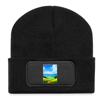 Bergisches Land Deutschland Vintage Reiseposter WPA - Recycelte Patch Beanie - Schwarz - Vorne