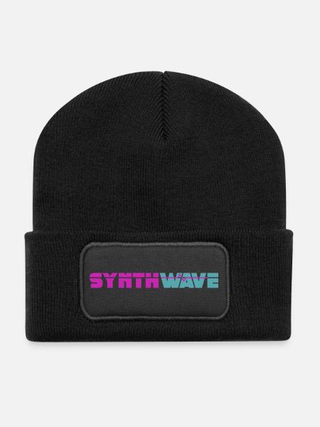 Synthwave - Recycled Patch Beanie - black