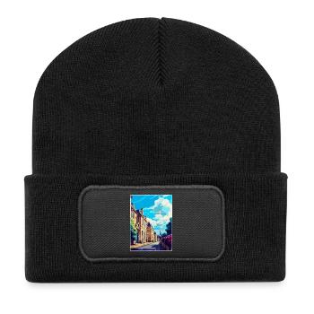 Chipping Norton England Uk Travel Poster Souvenir - Recycled Patch Beanie - black - Front