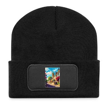 Bourton On The Hill England Uk Reiseposter WPA - Recycelte Patch Beanie - Schwarz - Vorne