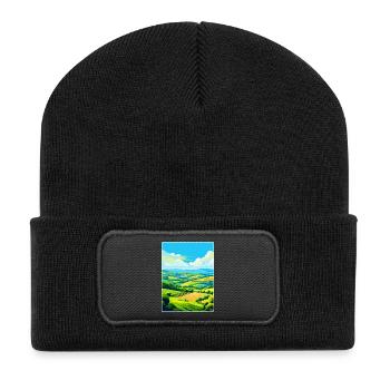 Camel Valley Cornwall England Großbritannien Reiseplakat WPA - Recycelte Patch Beanie - Schwarz - Vorne