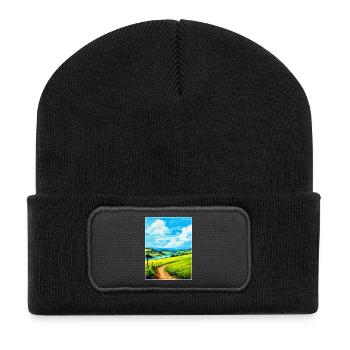 Lerryn Cornwall England Uk Travel Poster Souvenir - Recycled Patch Beanie - black - Front