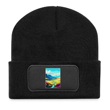Brecon Beacons Wales Uk Travel Poster Souvenir WPA - Recycled Patch Beanie - black - Front