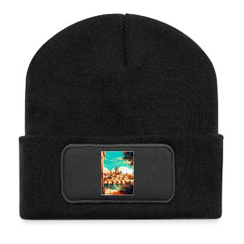 Cordoba Spain Vintage Travel Poster WPA Souvenir - Recycled Patch Beanie - black - Front
