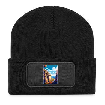 Ronda Espagne Affiche de voyage vintage WPA Art Souvenir - Beanie recyclé à patch - noir - Devant