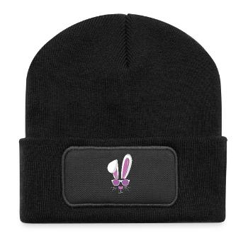 Cool ski and Easter - Recycled Patch Beanie - black - Front
