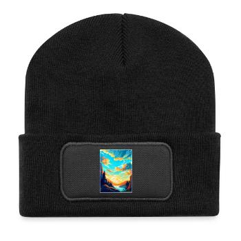 Podyji Tschechische Republik Vintage Reiseposter WPA - Recycelte Patch Beanie - Schwarz - Vorne