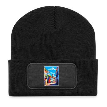 Caldas Da Rainha Portugal Affiche de voyage vintage - Beanie recyclé à patch - noir - Devant