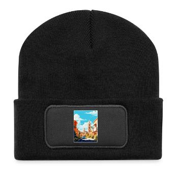 Cordoba Spain Vintage Travel Poster WPA Souvenir - Recycled Patch Beanie - black - Front