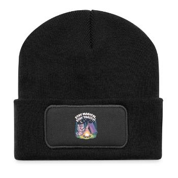 Stay Magical, Stay Toasty! - Recycled Patch Beanie - black - Front