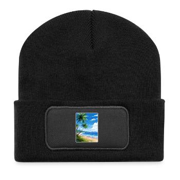 Osa Halbinsel Costa Rica Vintage Reiseposter WPA - Recycelte Patch Beanie - Schwarz - Vorne