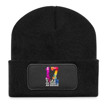 17 YEARS OF BEING AWESOME 17TH BIRTHDAY - Recycled Patch Beanie - black - Front