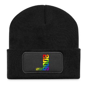LGBTQ 2006 ARC-EN-CIEL QUEER 19E ANNIVERSAIRE PRIDE - Beanie recyclé à patch - noir - Devant