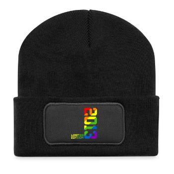 LGBTQ 2013 RAINBOW QUEER 12E ANNIVERSAIRE PRIDE - Beanie recyclé à patch - noir - Devant