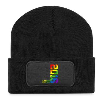 LGBTQ 2016 ARC-EN-CIEL QUEER 9E ANNIVERSAIRE PRIDE - Beanie recyclé à patch - noir - Devant