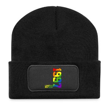 LGBTQ 1997 ARC-EN-CIEL QUEER 28E ANNIVERSAIRE PRIDE - Beanie recyclé à patch - noir - Devant
