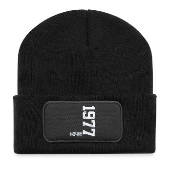 49TH BIRTHDAY LIMITED EDITION 1977 - Recycled Patch Beanie - black - Front