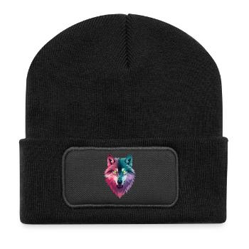 Spirit Wolf - Recycled Patch Beanie - black - Front