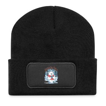 Bear-ly Cold - Recycled Patch Beanie - black - Front